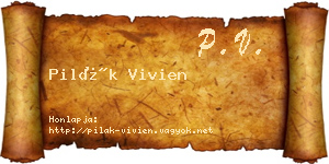 Pilák Vivien névjegykártya